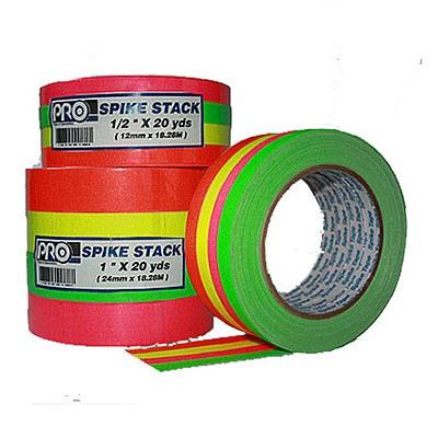 Pro Tapes Pro Spike Stack 1 Inch 20 Yard Fluorescent (5 Assorted Colors)